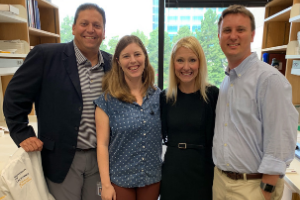 From left: Amber's husband Mark, Frances Shaffo, Ph.D., Amber, and Steven Gray, Ph.D.